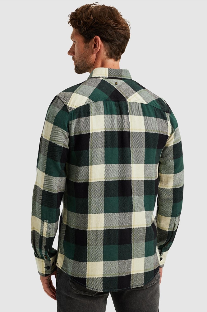 PME legend groene heren overhemd | Model achteraanzicht