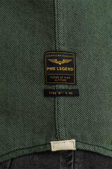 PME legend groene heren overhemd | Close up