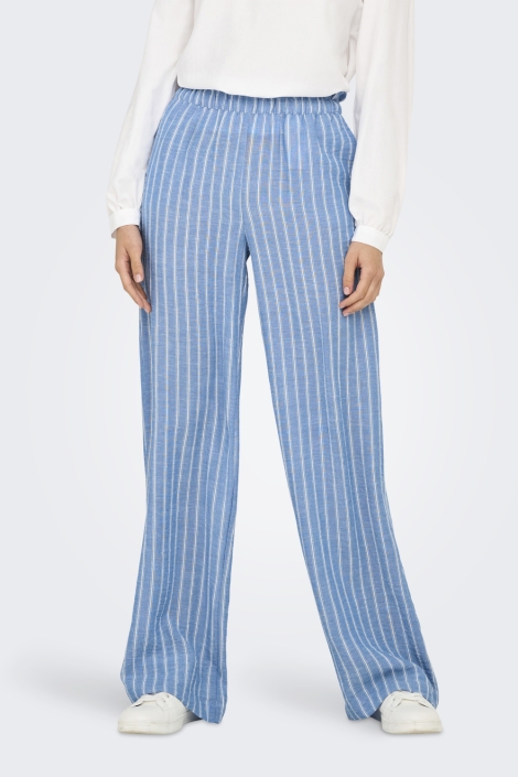 Jacqueline de Yong blauwe dames broek | Model vooraanzicht