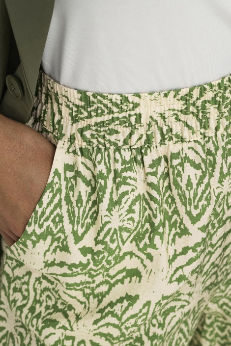 Jacqueline de Yong groene dames broek | Close up