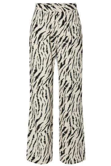 Pieces Broek PCTARLEM HW PANTS WVN 17157471 OAT MILK/GRAPHIC ZE