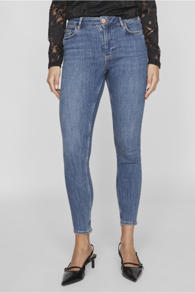 Vila blauwe dames jeans | Model vooraanzicht