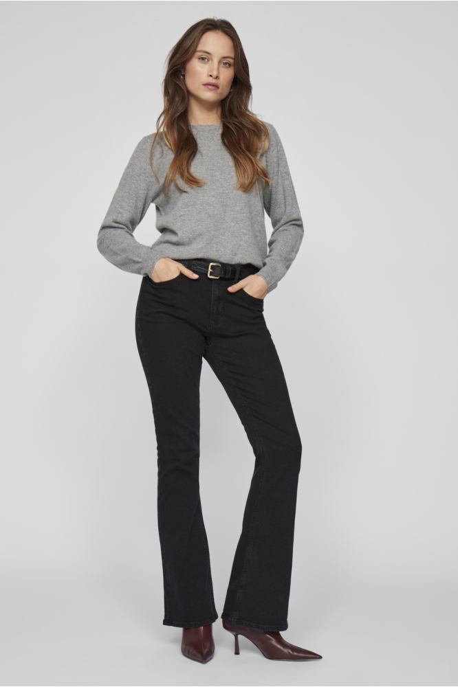 Vila zwarte dames jeans | Model vooraanzicht