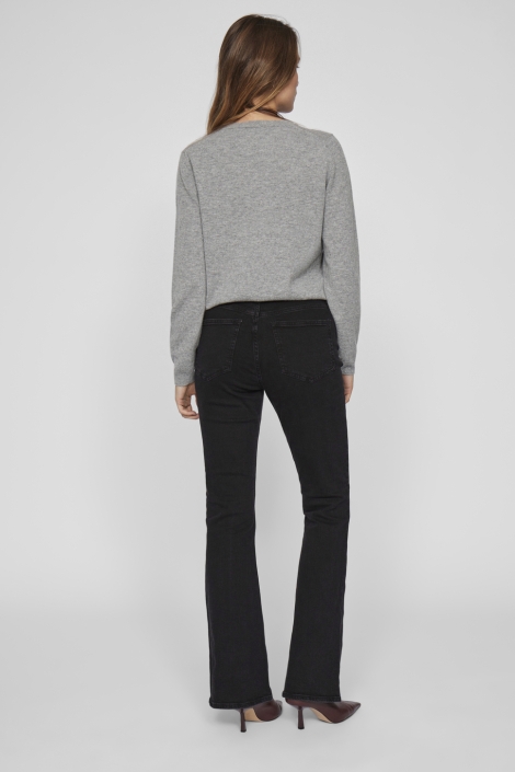 Vila zwarte dames jeans | Model achteraanzicht
