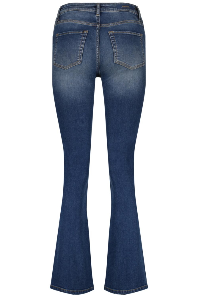 Raizzed blauwe dames jeans | Achteraanzicht
