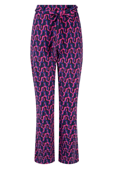 wendy print travel pant 245 zoso broek 0008 2140 navy pink