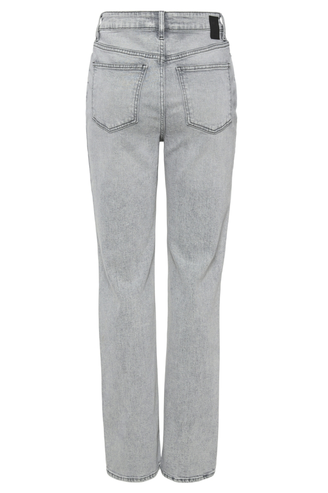 Pieces grijze dames jeans | Achteraanzicht
