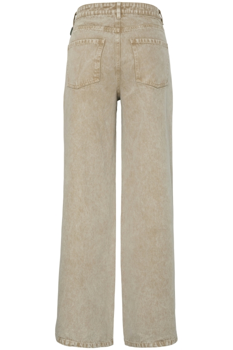 Pieces beige dames jeans | Achteraanzicht