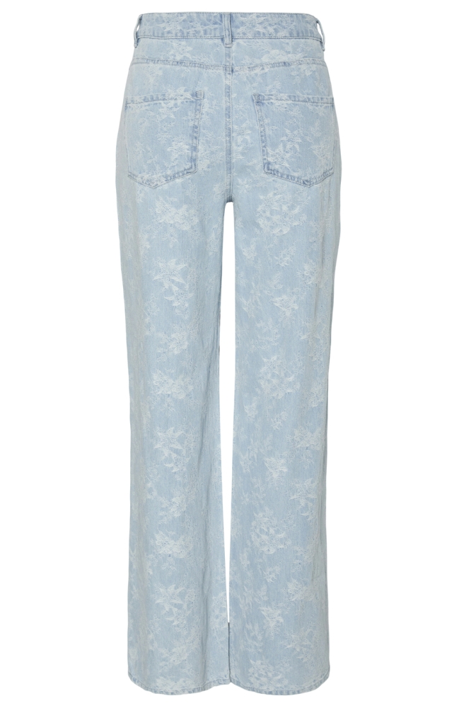Pieces blauwe dames jeans | Achteraanzicht
