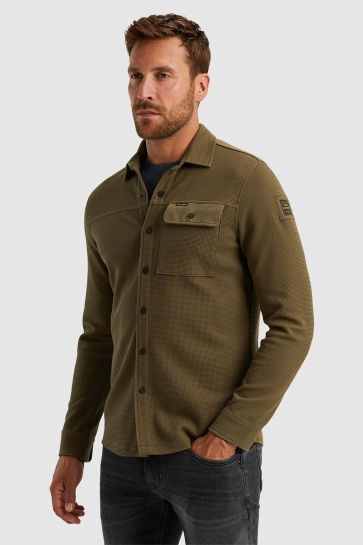 PME legend Overhemd SHIRT JACKET MET WAFELSTRUCTUUR PSI2411254 8035