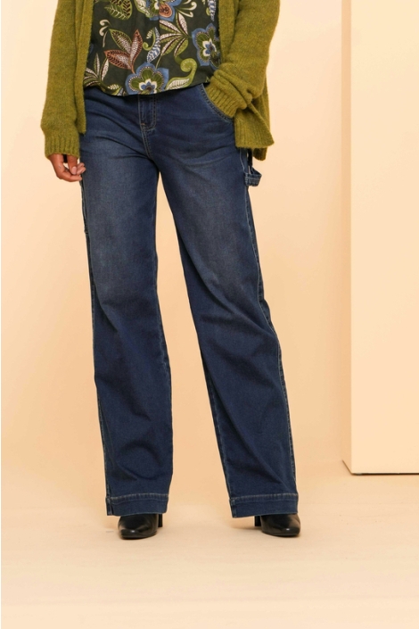 Geisha blauwe dames jeans | Model vooraanzicht