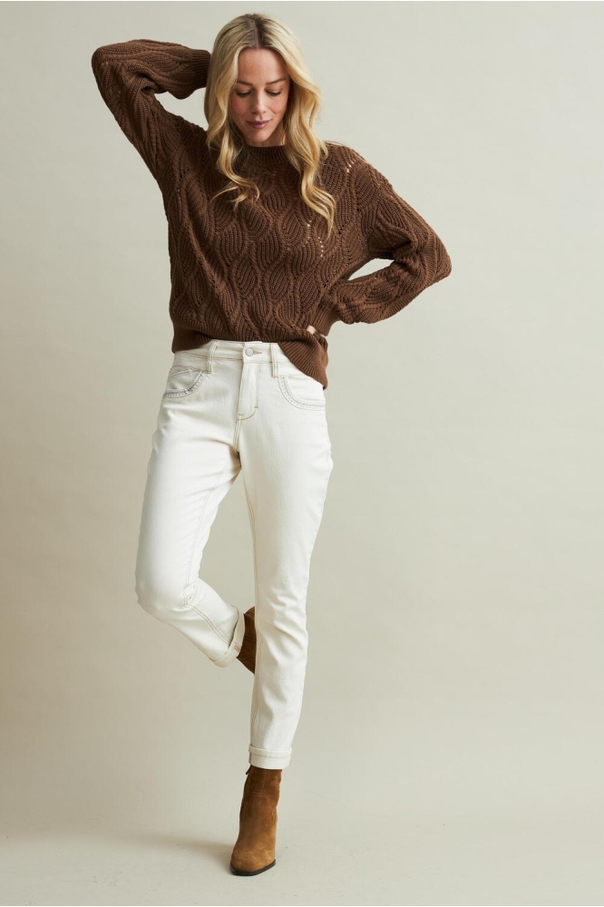 Red Button ecru dames jeans | Model