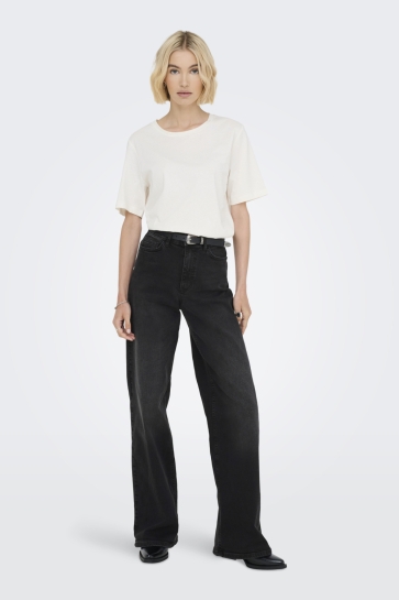 Jacqueline de Yong JDYFELINA-FINA HW WIDE BLK JEANSDNM 15350535 BLACK DENIM