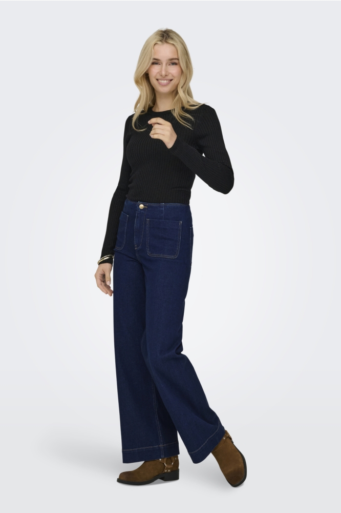Jacqueline de Yong blauwe dames jeans | Model vooraanzicht