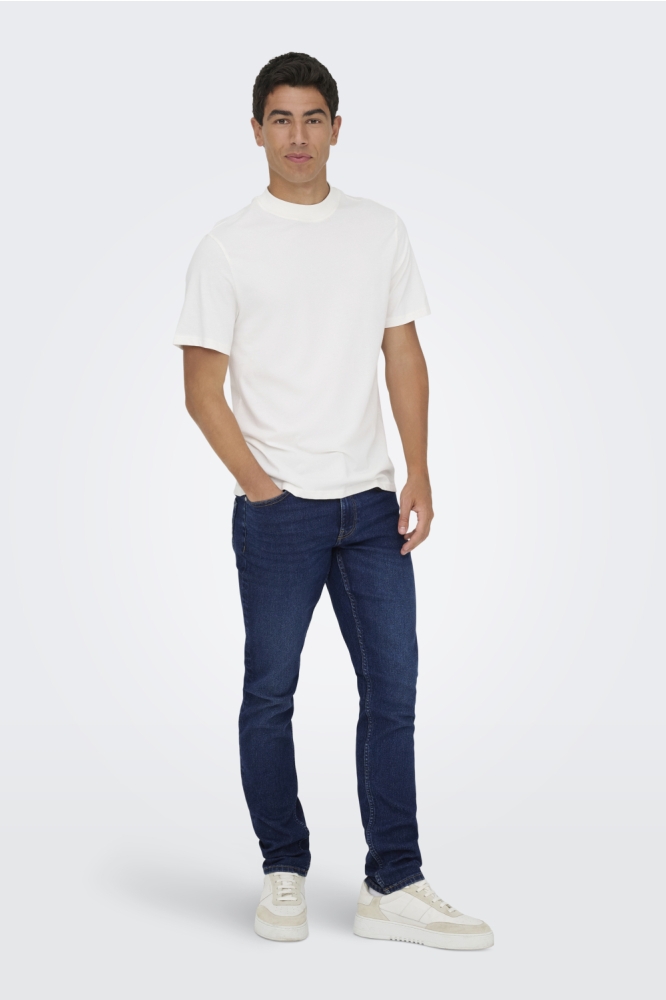 Only & Sons blauwe heren jeans | Model vooraanzicht