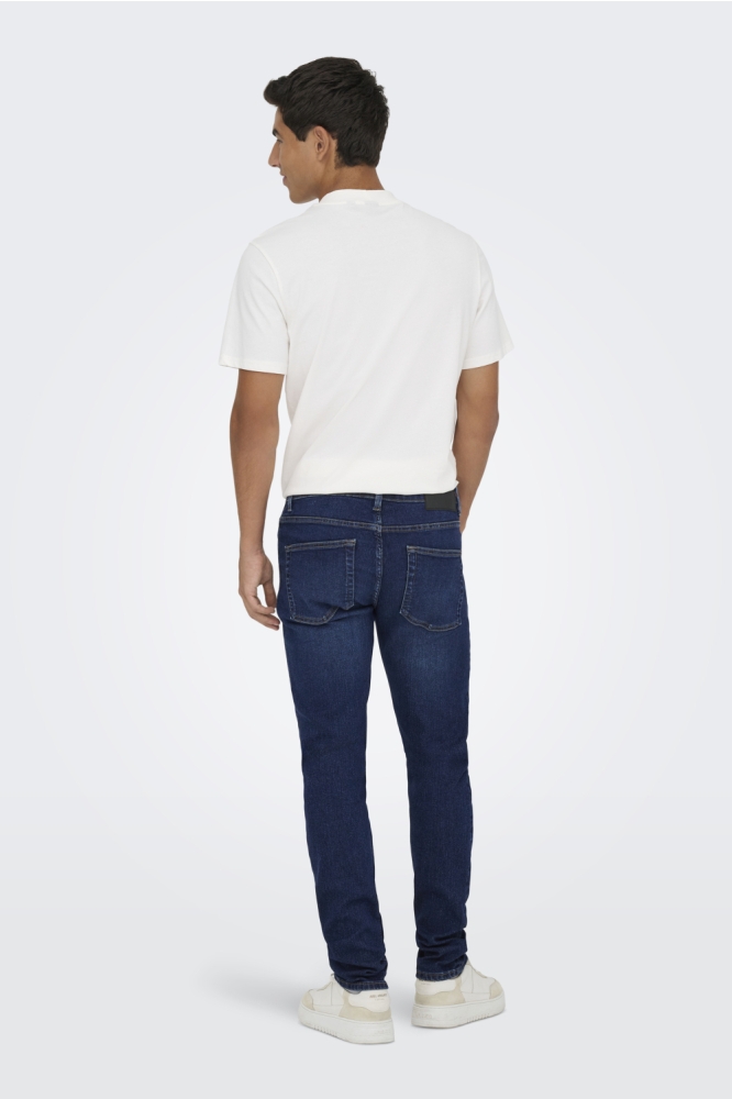 Only & Sons blauwe heren jeans | Model achteraanzicht