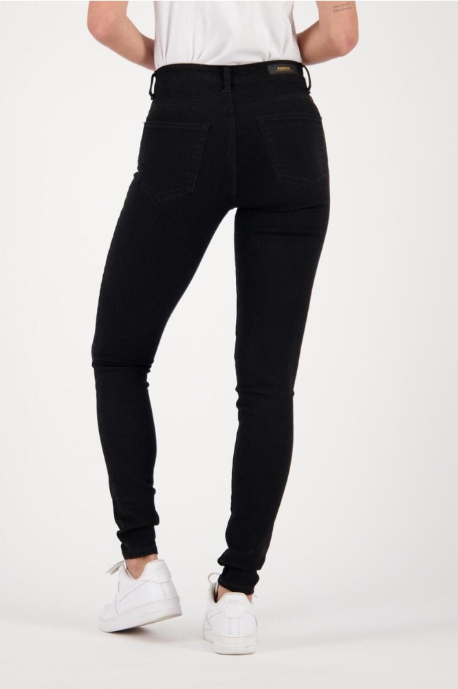 Raizzed zwarte dames jeans | Model achteraanzicht