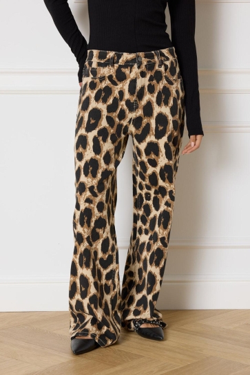 Refined Department Jeans SUNNY WOVEN WIDE LEG JEANS R2412175633 850 LEOPARD