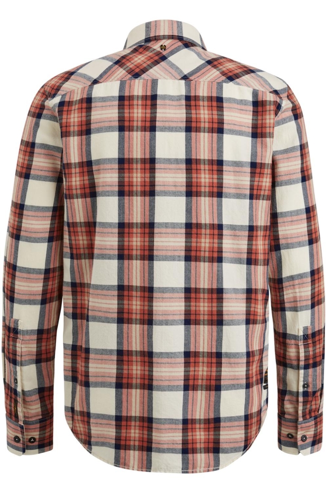 PME legend beige heren overhemd | Achteraanzicht