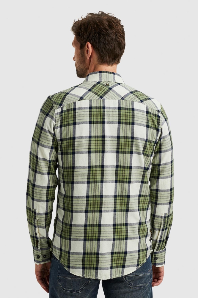 PME legend groene heren overhemd | Model achteraanzicht