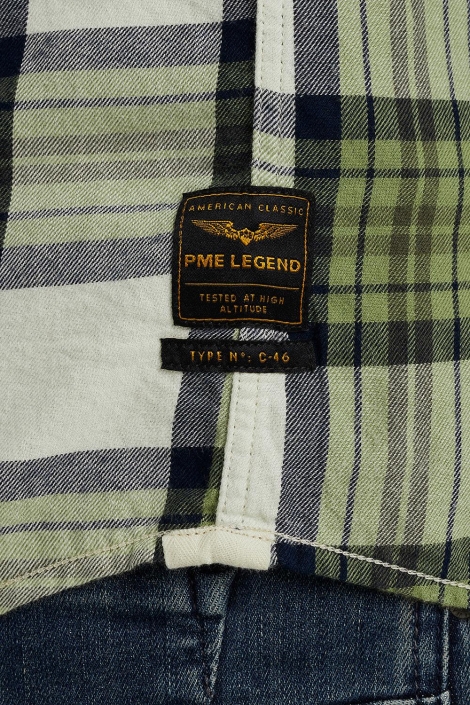 PME legend groene heren overhemd | Close up