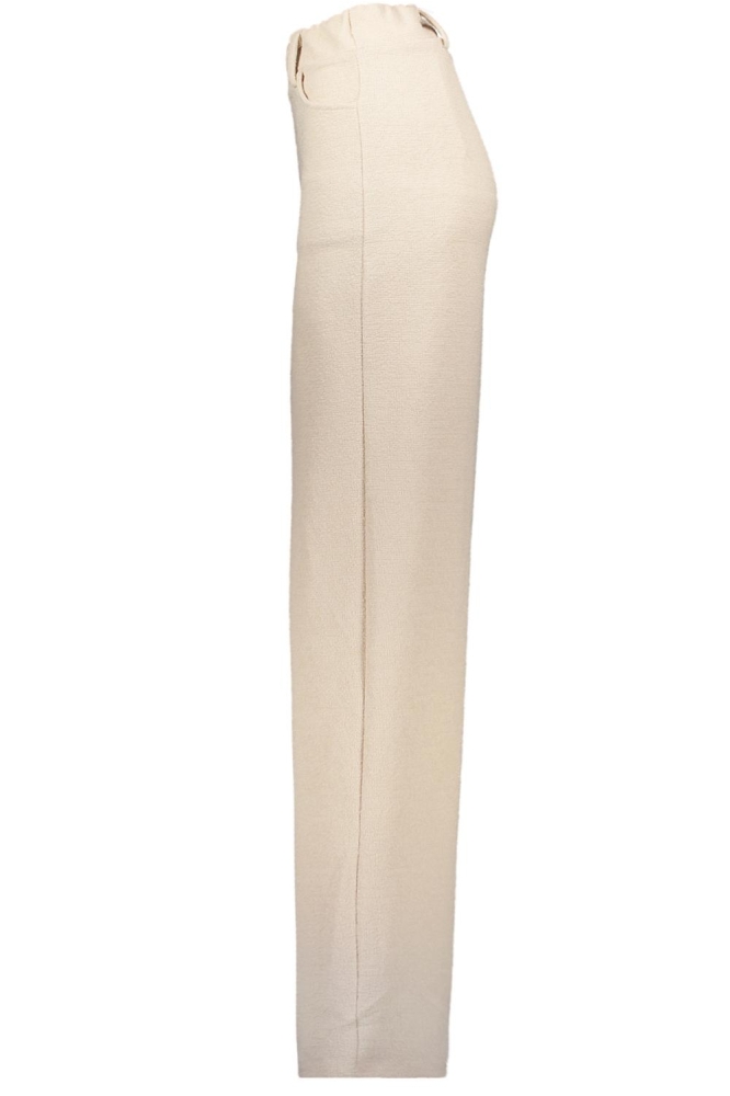 FOS Amsterdam beige dames broek | Zijaanzicht