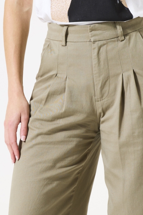 Garcia groene dames broek | Close up
