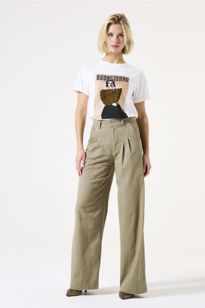 Garcia groene dames broek | Model