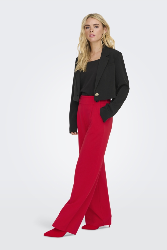 Jacqueline de Yong rode dames broek | Model zijaanzicht