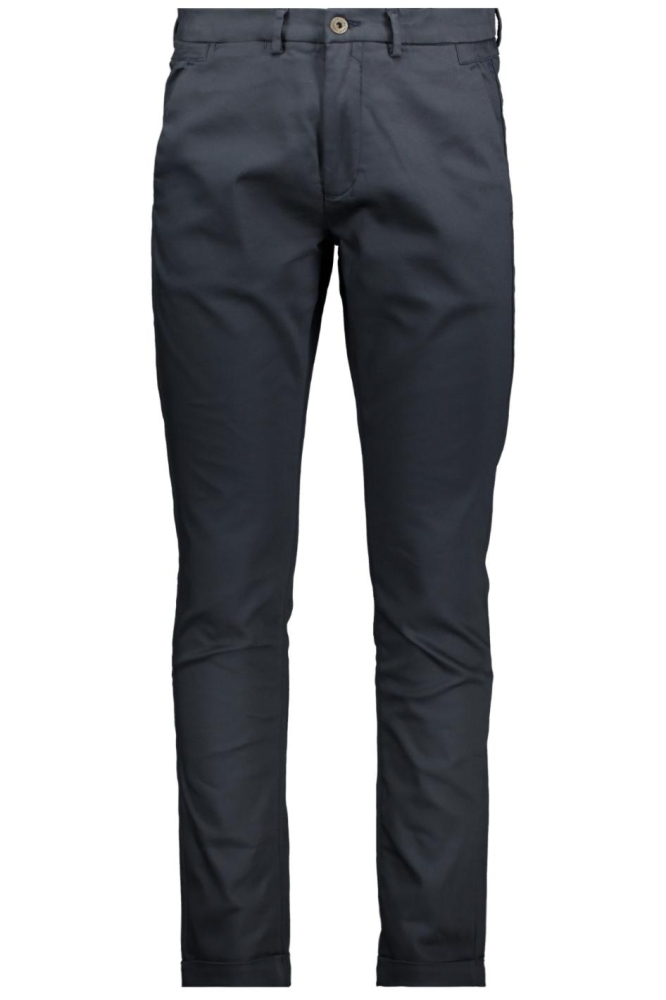 Cast Iron blauwe heren broek | Vooraanzicht