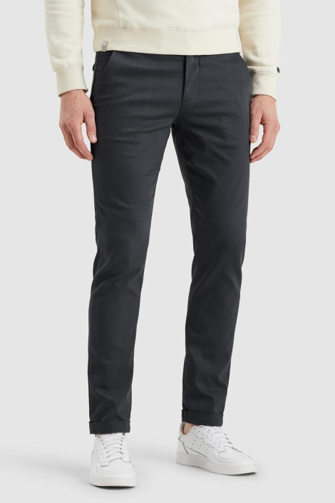 Cast Iron blauwe heren broek | Model zijaanzicht
