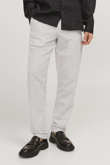 Jack & Jones Broek JPSTACE SUMMER LINEN BLEND CHINO PA 12248604 CROCKERY/MELANGE