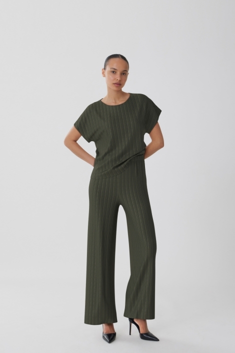 Vila groene dames broek | Model