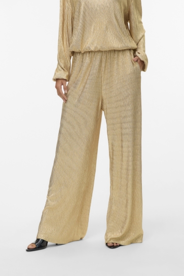 Vero Moda VMGIGI HW WIDE TROUSERS EXP 10340926 GOLD COLOUR
