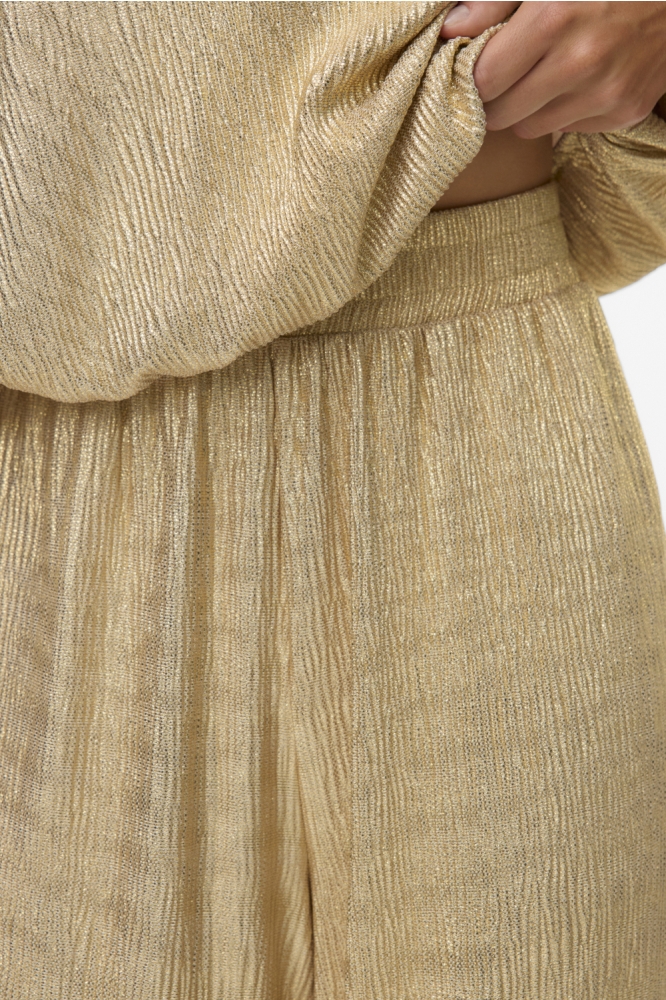 Vero Moda gouden dames broek | Close up