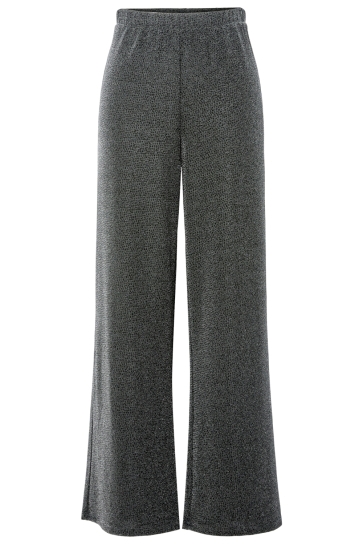 Pieces PCJINA HW WIDE PANTS JRS PWP BC 17160934 BLACK/SILVER LUREX