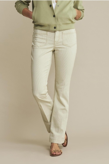 Red Button Broek BABETTE PATCHPOCKETS DENIM STRIPE SRB4476 365 Summer Sage