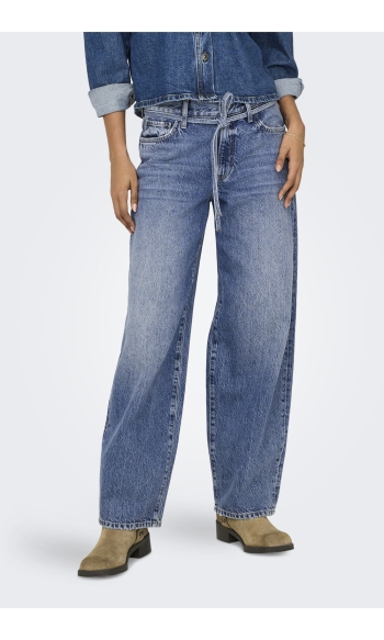 ONLGIANNA MW STRAIGHT DOT596 DNM NO 15325796 MEDIUM BLUE DENIM