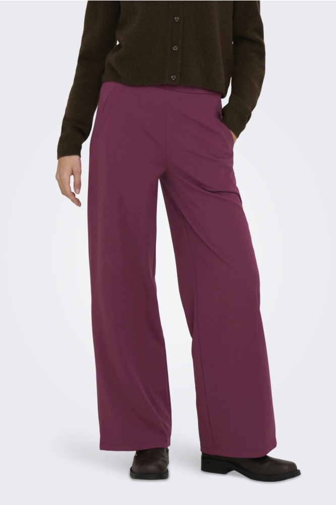 Jacqueline de Yong bordeaux dames broek | Model vooraanzicht