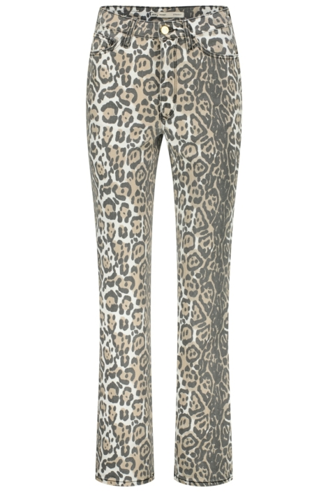 Raizzed bruine dames jeans | Model vooraanzicht