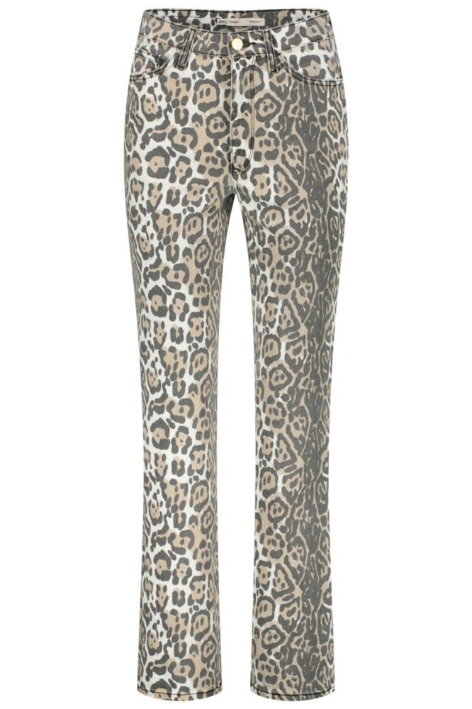 Raizzed bruine dames jeans | Model vooraanzicht