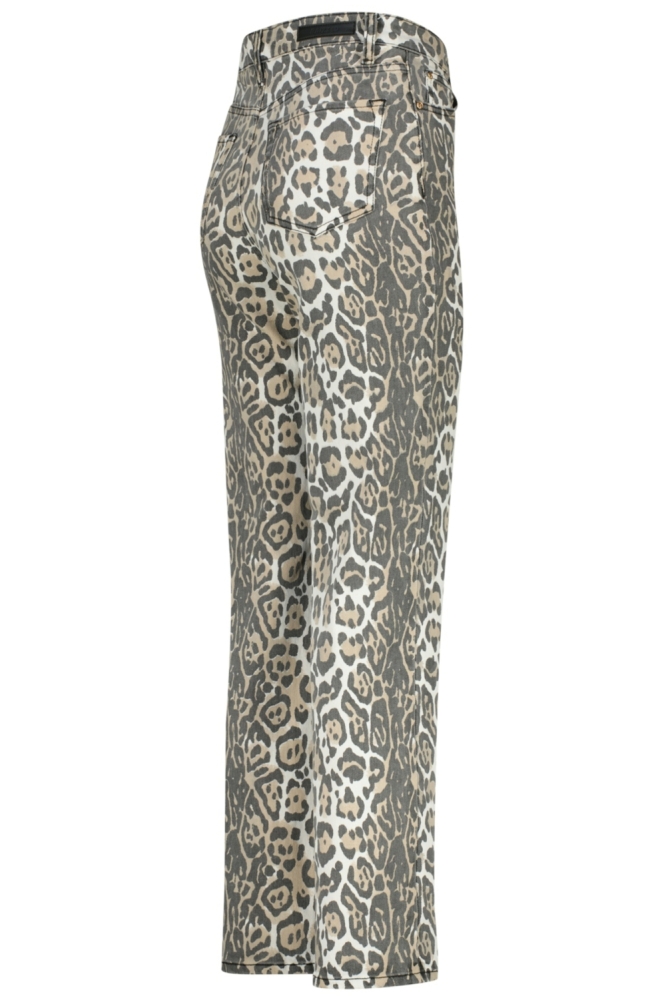 Raizzed bruine dames jeans | Model zijaanzicht