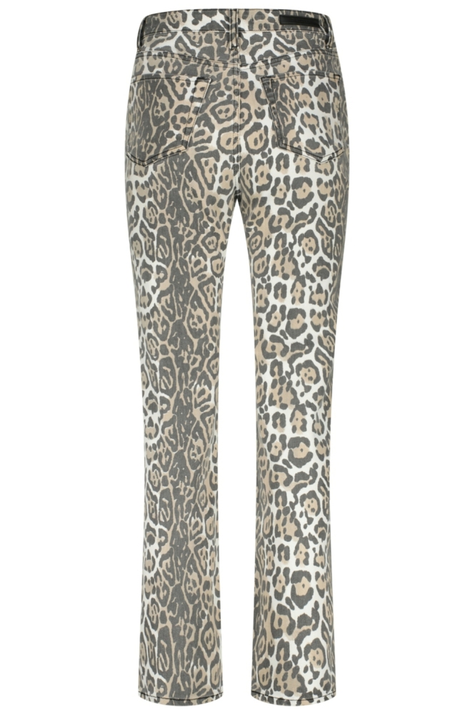 Raizzed bruine dames jeans | Model achteraanzicht