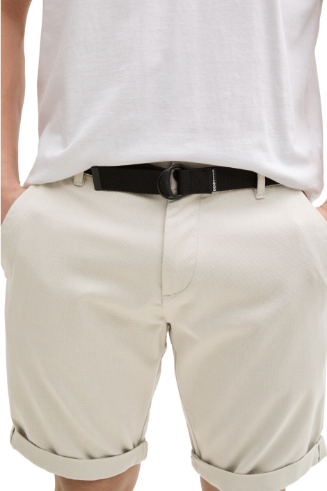 Tom Tailor beige heren korte broek | Model vooraanzicht