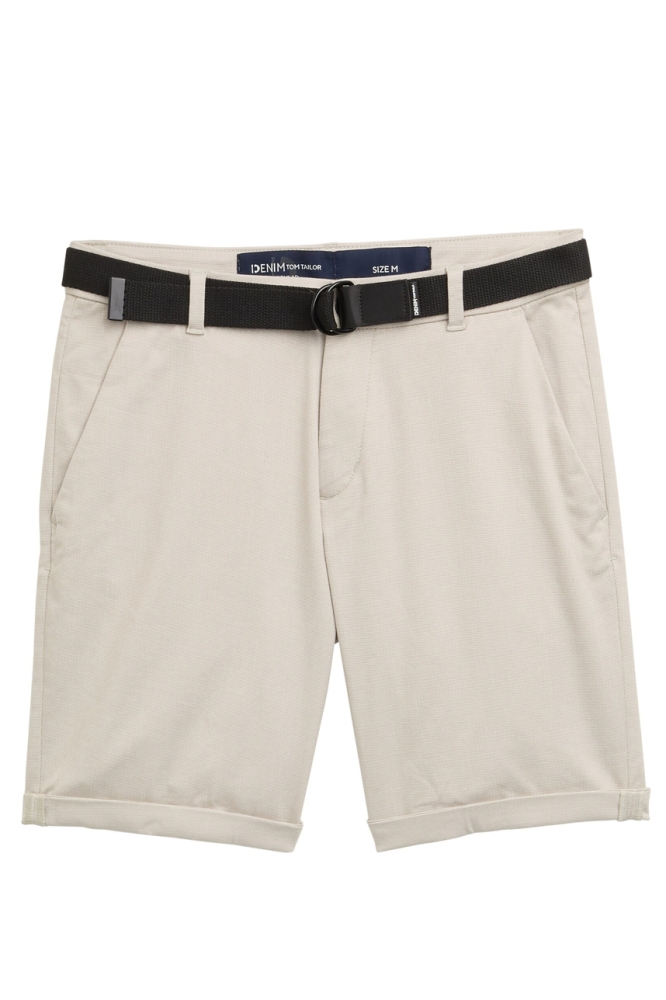 Tom Tailor beige heren korte broek | Vooraanzicht