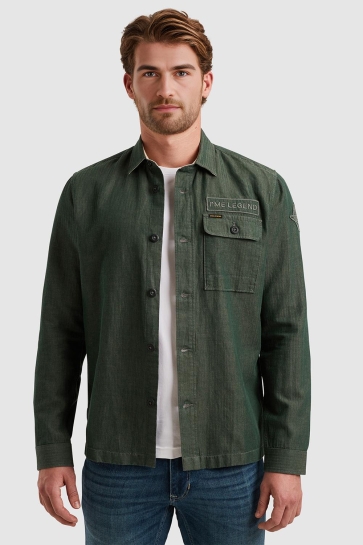 PME legend Overhemd SHIRT JACKET VAN KATOEN EN LINNEN PSI2503230 6147