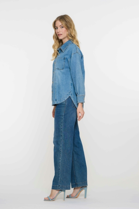 Geisha blauwe dames jeans | Model