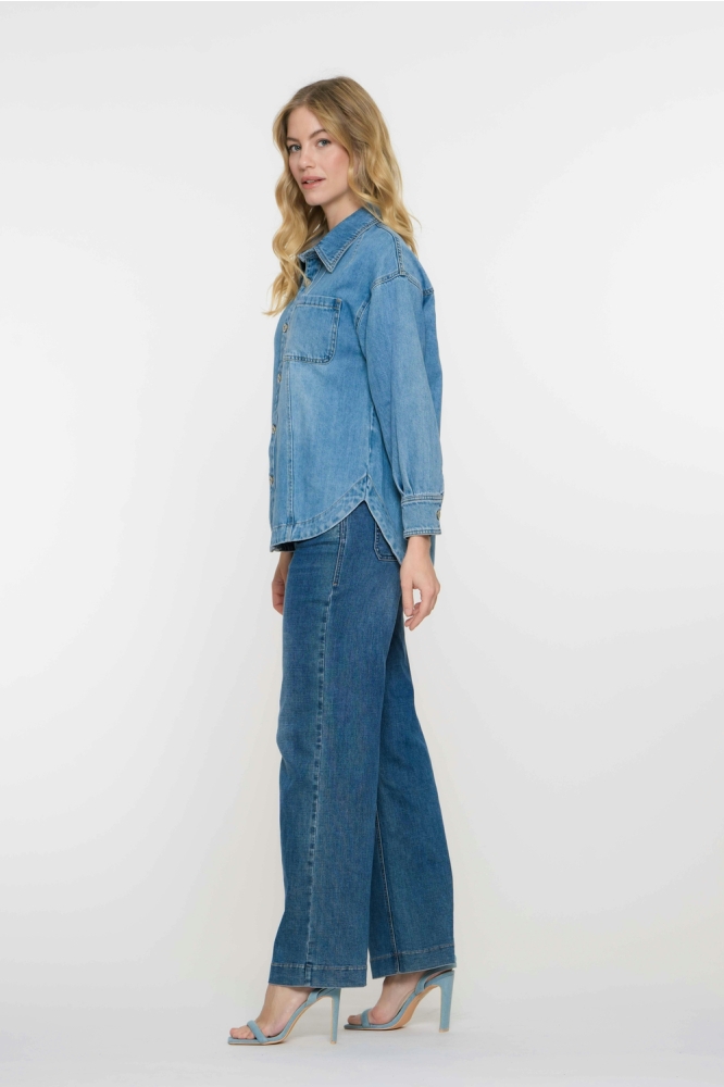 Geisha blauwe dames jeans | Model