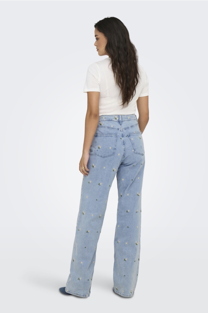 Only blauwe dames jeans | Model achteraanzicht