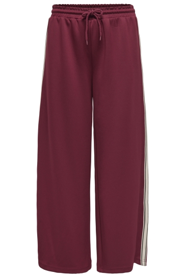 Only Broek ONLASTA WIDE STRIPE PANTS SWT 15356171 Cabernet/Black/birch